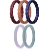 SETC6-Pumpkin  Maroon  Black Purple  Misty Blue  Gray Purple