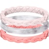 image:imageEgnaro Womens Thin Stackable Silicone Wedding Rings 38 Multipack BandsUWhitepink  Marble  Faint Red