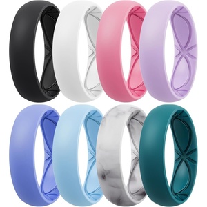 image:imageEgnaro 458 Variety Multipack Ergonomic Breathable Bridal Rings SetsSETA6White Marble Peach pink  Lilac Purple Sky blue Light purpleblue Emerald green Black