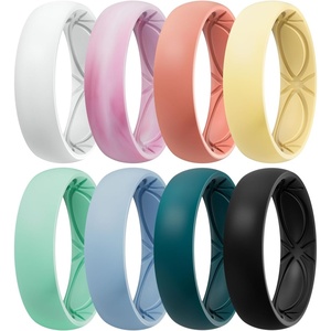 image:imageEgnaro 458 Variety Multipack Ergonomic Breathable Bridal Rings SetsSETA8White Faint Red Coral Red Sunlight Yellow Pale Cyan Classic Blue Jade Green Black