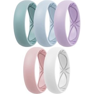 image:imageEgnaro 458 Variety Multipack Ergonomic Breathable Bridal Rings SetsSETB1Light Green Arctic Ice Light Purple Pink Sand White