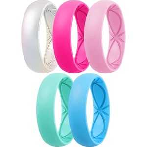 image:imageEgnaro 458 Variety Multipack Ergonomic Breathable Bridal Rings SetsSETB2Metallic Pearl White Fairy Pink Petal Pink Mint Green Chill Blue