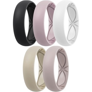 image:imageEgnaro 458 Variety Multipack Ergonomic Breathable Bridal Rings SetsSETB6Black Peachy Pink White  Light Brown  Pinkish Beige