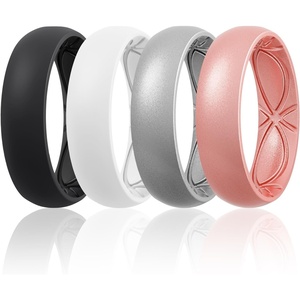 image:imageEgnaro 458 Variety Multipack Ergonomic Breathable Bridal Rings SetsSETB7White Pink Rose Gold Silver Black