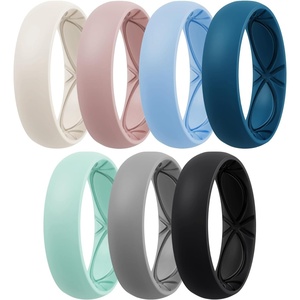 image:imageEgnaro 458 Variety Multipack Ergonomic Breathable Bridal Rings SetsSETC2Ivory Classic Blue Opal Green Sea Blue Light Pink Light Gray Black