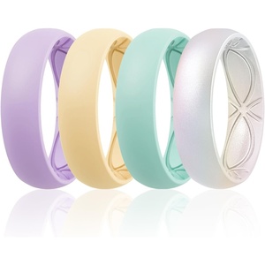 image:imageEgnaro 458 Variety Multipack Ergonomic Breathable Bridal Rings SetsSETC3Lilac Purple Sunlight Yellow Teal Metallic Pearl White