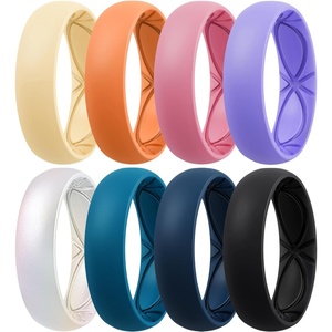 image:imageEgnaro 458 Variety Multipack Ergonomic Breathable Bridal Rings SetsSETC5Sunlight Yellow Coral Orange Faint Red Dream Purple Blue Jewel Dark Blue Black Metallic Pearl White