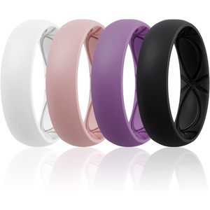 image:imageEgnaro 458 Variety Multipack Ergonomic Breathable Bridal Rings SetsSETC7Black Orchid Haze Light Pink White