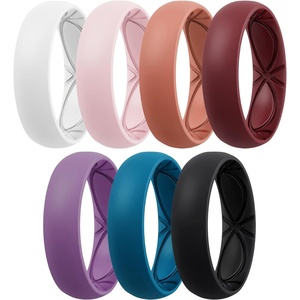 image:imageEgnaro 458 Variety Multipack Ergonomic Breathable Bridal Rings SetsSETD1Maroon Orange Blue Jewel Orchid Haze Black Whitepink White