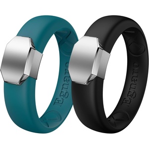 image:imageEgnaro Silicone Wedding Bands Women Inner Arc Ergonomic Breathable DesignSETXEmerald GreenMetal Silver BlackMetal Silver
