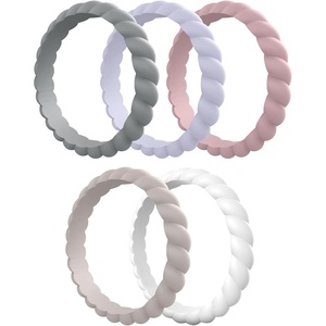 image:imageEgnaro Womens Silicone Anniversary Wedding Ring 25mm Wide 18mm ThickA1White Gray  Lavender  Dark Nude  White  Peachy Pink
