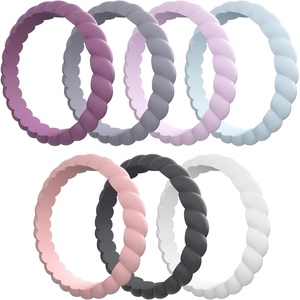 image:imageEgnaro Womens Silicone Anniversary Wedding Ring 25mm Wide 18mm ThickA4Orchid Haze  Cloudy Blue  Light Purple  Arctic Ice  Sand Pink  Black Gray  White
