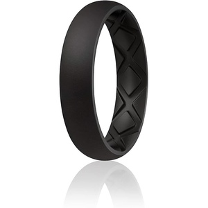 image:imageEgnaro Womens Silicone Engagement Ring 55mm Wide Comfort Fit Shimmer SetA7Black