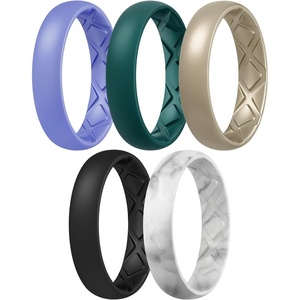 image:imageEgnaro Womens Silicone Engagement Ring 55mm Wide Comfort Fit Shimmer SetR2Glitter Moonlight Silver Matte Light PurpleBlue  Emerald Green  Marble  Black