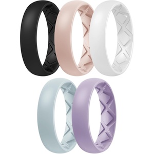 image:imageEgnaro Womens Silicone Engagement Rings 55mm Wide 2mm ThickA4Black  Light Green  Light Pink  Light Purple  White
