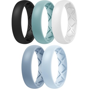 image:imageEgnaro Womens Silicone Engagement Rings 55mm Wide 2mm ThickA5Black  Blue  Light Green  Light Blue  White