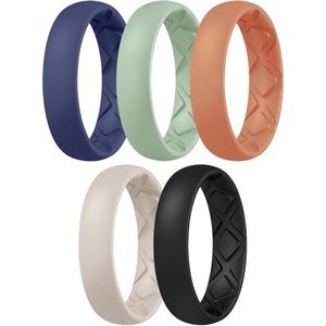 image:imageEgnaro Womens Silicone Engagement Rings 55mm Wide 2mm ThickB3Dark Blue  Mist Green  Pumpkin  Beige  Black