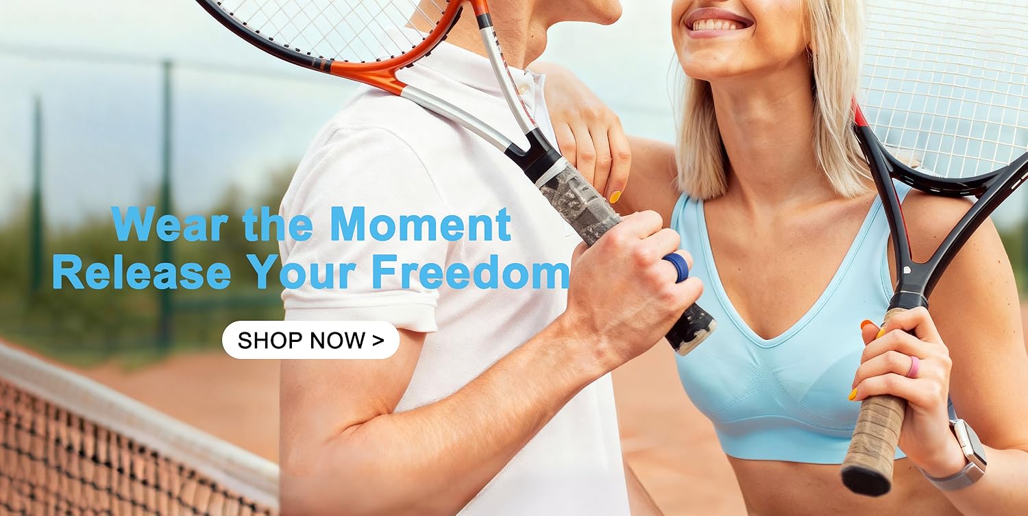 Egnaro | Silicone Rings, Wedding Bands for Men & Women, Breathable Rings for Active Everyday Wear